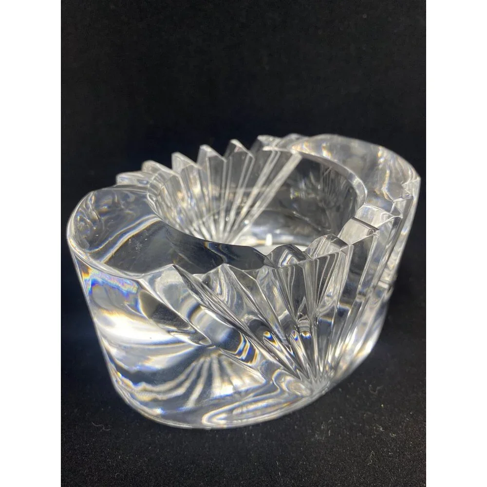 Vintage Mikasa Votive Candle Holder Lead Crystal Cut Clear Glass Heavy - Picture 9 of 12